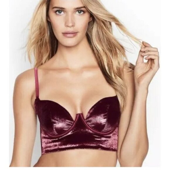 Victoria's Secret Very Sexy Shimmer Long Line Balconet Bra ~ Women's Size 32D - Picture 2 of 4